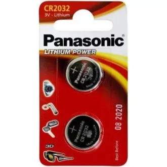 Baterie litiu PANASONIC (buton) CR-2032EL / 2B 3V (Blister 2buc)