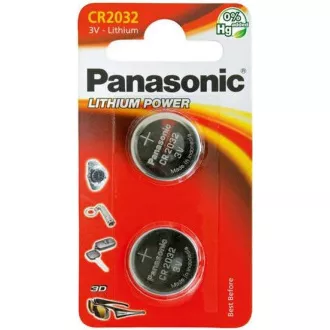 Baterie litiu PANASONIC (buton) CR-2032EL / 2B 3V (Blister 2buc)