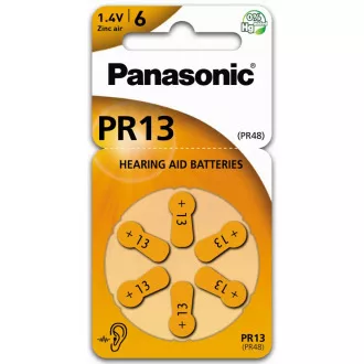 Baterie PANASONIC zinc-aer PR-13 (48) / 6LB AAA 1, 2V (Blister 6buc)