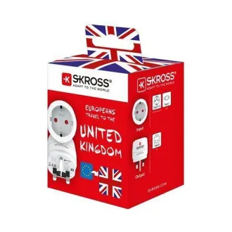Adaptor de călătorie SKROSS UK pentru utilizare în Marea Britanie, tip G
