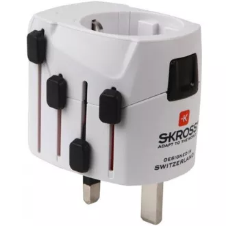 Adaptor de voiaj SKROSS PRO, 6.3A max., împământat, universal pentru întreaga lume
