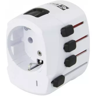 Adaptor de voiaj SKROSS PRO, 6.3A max., împământat, universal pentru întreaga lume