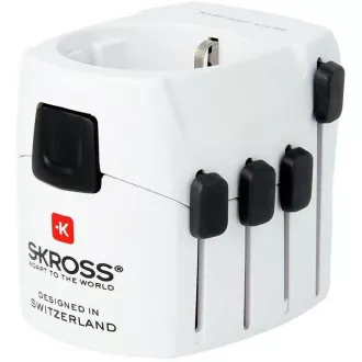 Adaptor de voiaj SKROSS PRO, 6.3A max., împământat, universal pentru întreaga lume