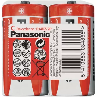 Baterii PANASONIC zinc Carbon Red Zinc R14RZ / 2P C 1.5V (contractabil 2buc)