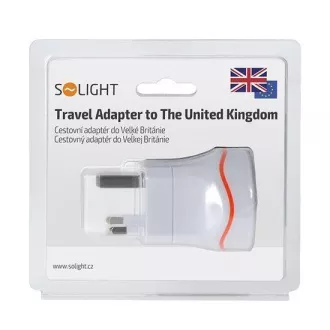 Adaptor de voiaj Solight pentru utilizare în Marea Britanie, tip G Adaptor de voiaj Solight pentru utilizare în Marea Britanie, tip G