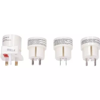 Adaptor de voiaj Solight, pliabil, alb Adaptor de voiaj Solight, pliabil, alb