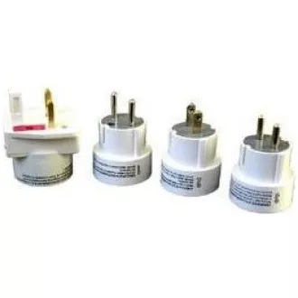 Adaptor de voiaj Solight, pliabil, alb Adaptor de voiaj Solight, pliabil, alb