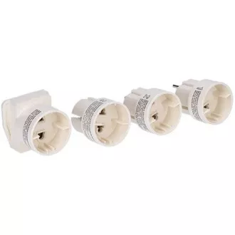 Adaptor de voiaj Solight, pliabil, alb Adaptor de voiaj Solight, pliabil, alb
