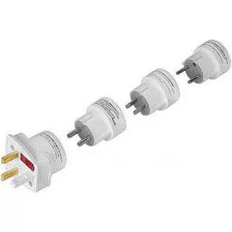 Adaptor de voiaj Solight, pliabil, alb Adaptor de voiaj Solight, pliabil, alb