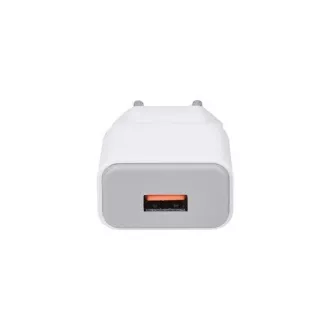Adaptor de încărcare USB Solight, încărcare rapidă: 1x USB Qualcomm, 5V2A / 9V1.5A / 12V1A, AC 230V, alb-gri