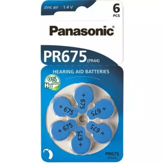 Baterie PANASONIC zinc-aer PR-675 (44) / 6LB AA 1, 2V (Blister 4buc)