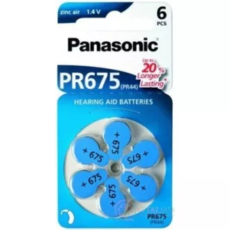 Baterie PANASONIC zinc-aer PR-675 (44) / 6LB AA 1, 2V (Blister 4buc)