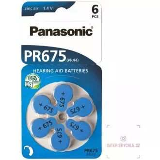 Baterie PANASONIC zinc-aer PR-675 (44) / 6LB AA 1, 2V (Blister 4buc)