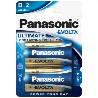 Baterii alcaline PANASONIC EVOLTA Platinum LR20EGE / 2BP D 1.5V (Blister 2buc) Baterii alcaline PANASONIC EVOLTA Platinum LR20EGE / 2BP D 1.5V (Blister 2buc)