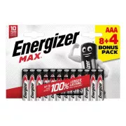 Energizer LR03/12 Max AAA 8 4 gratuit