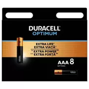 Baterii Duracell OPTIMUM AAA 2400 K8, pachet de 8