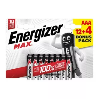 Energizer LR03/16 Max AAA 12+4 gratuit