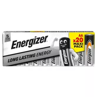 Baterii alcaline Energizer LR6/20 Everyday AA, pachet de 20 Baterii alcaline Energizer LR6/20 Everyday AA, pachet de 20