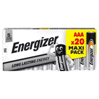 Baterii alcaline Energizer LR03/20 Everyday AAA, pachet de 20 Baterii alcaline Energizer LR03/20 Everyday AAA, pachet de 20