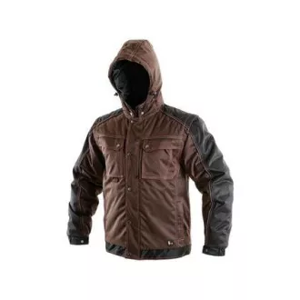 Geaca CXS IRVINE, iarna, barbati, maro-negru, marimea 4XL