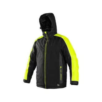Geaca CXS BRIGHTON, iarna, negru-galben, marimea S