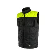 Vesta de iarna pentru barbati SEATTLE, fleece, negru-galben, marimea L