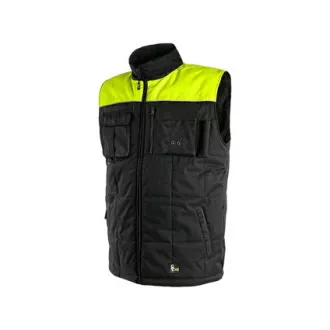 Vesta de iarna pentru barbati SEATTLE, fleece, negru-galben, marimea 2XL