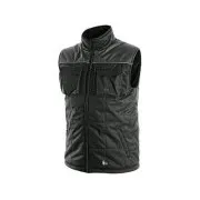 Vestă CXS SEATTLE, bărbătească, iarnă, fleece, negru-gri, mărimea 2XL