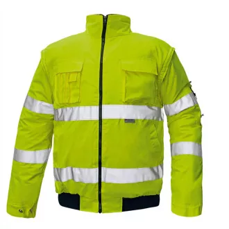 Jacheta pilot CLOVELY HV galben / bleumarin 2XL