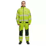 Jacheta pilot CLOVELY HV portocaliu / bleumarin 2XL
