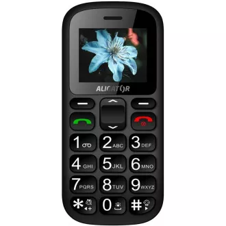 Aligator A321 Senior Dual SIM, gri-negru + suport de încărcare