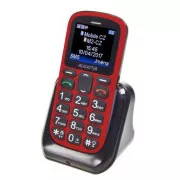 Aligator A321 Senior Dual SIM, roșu-negru + suport de încărcare