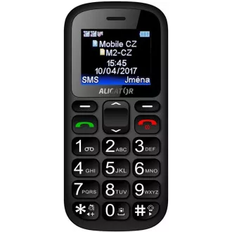 Aligator A321 Senior Dual SIM, roșu-negru + suport de încărcare