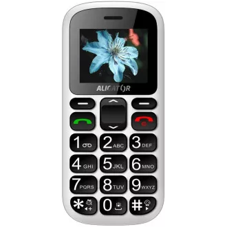 Aligator A321 Senior Dual SIM, roșu-negru + suport de încărcare