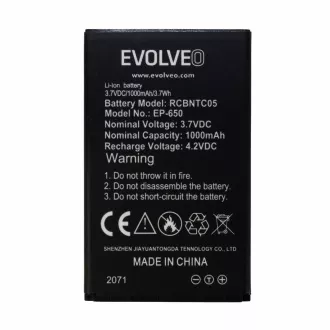 Acumulator original EVOLVEO 1000 mAh pentru EasyPhone XG Acumulator original EVOLVEO 1000 mAh pentru EasyPhone XG