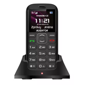 Aligator A720 4G Senior, negru   suport de încărcare