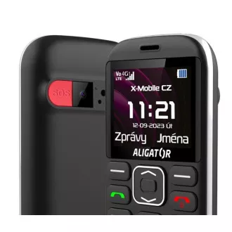Aligator A720 4G Senior, negru   suport de încărcare