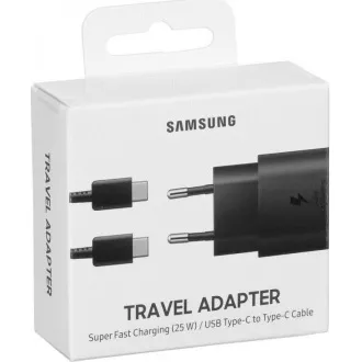 Încărcător de voiaj Samsung EP-TA800XWE, Quickcharge 25W, conector USB-C, alb
