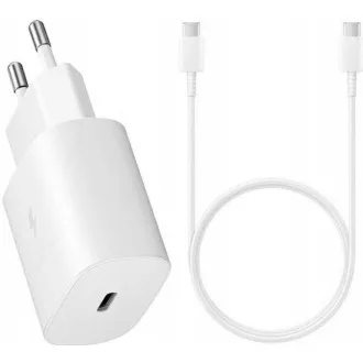 Încărcător de voiaj Samsung EP-TA800NWE, Quickcharge 25W, USB-C, alb