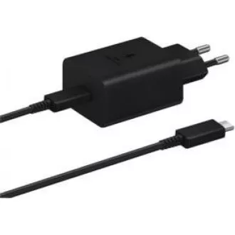 Încărcător de călătorie Samsung EP-T4510XBE, încărcare rapidă 45W, USB-C   cablu de date USB-C, negru