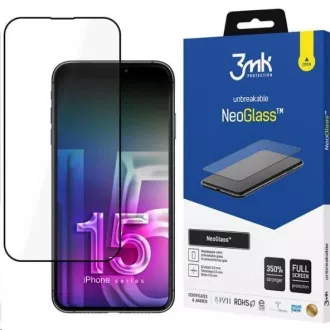 3mk NeoGlass Black pentru Apple iPhone 15