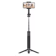 Baston de selfie FIXED cu trepied Snap XL și declanșator wireless, filet de 1/4", negru