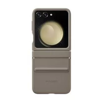 Husa de protectie Samsung din piele ecologica pentru Samsung Galaxy Z Flip5, gri maro