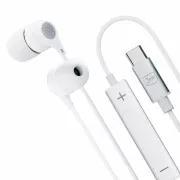 Căști 3mk - Căști cu fir USB-C, albe