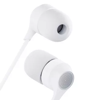 Căști 3mk - Căști cu fir USB-C, albe