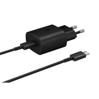Încărcător de rețea Samsung EP-TA800EBE + cablu EP-DG980BBE USB-C, 25W, negru, (vrac)