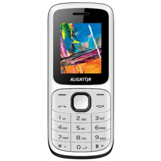 Aligator D210 Dual SIM, alb-negru