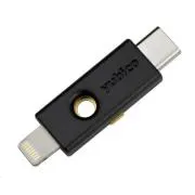 YubiKey 5Ci - USB-C + Lightning, cheie/token cu autentificare multifactor, OpenPGP și suport pentru Smart Card (2FA)