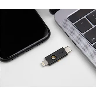 YubiKey 5Ci - USB-C + Lightning, cheie/token cu autentificare multifactor, OpenPGP și suport pentru Smart Card (2FA) YubiKey 5Ci - USB-C + Lightning, cheie/token cu autentificare multifactor, OpenPGP și suport pentru Smart Card (2FA)