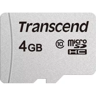 Card MicroSDHC TRANSCEND 4GB 300S, Clasa 10, fără adaptor